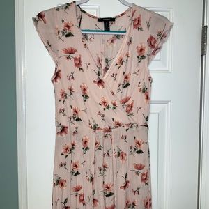 Pink floral romper/dress